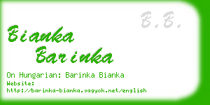 bianka barinka business card